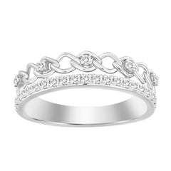 LADIES RING 0.20CT ROUND DIAMOND 10K WHITE GOLD