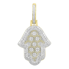 MEN'S CHARM 0.50CT ROUND DIAMOND 10K YELLOW GOLD