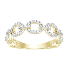 LADIES BAND 0.33CT ROUND DIAMOND 10K YELLOW GOLD