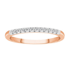 LADIES BAND 0.15CT ROUND DIAMOND 14K ROSE GOLD