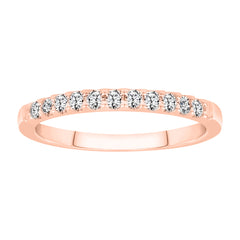 LADIES BAND 0.25CT ROUND DIAMOND 14K ROSE GOLD