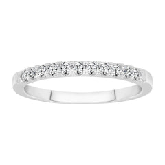 LADIES BAND 0.25CT ROUND DIAMOND 14K WHITE GOLD