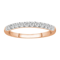 LADIES BAND 0.33CT ROUND DIAMOND 14K ROSE GOLD