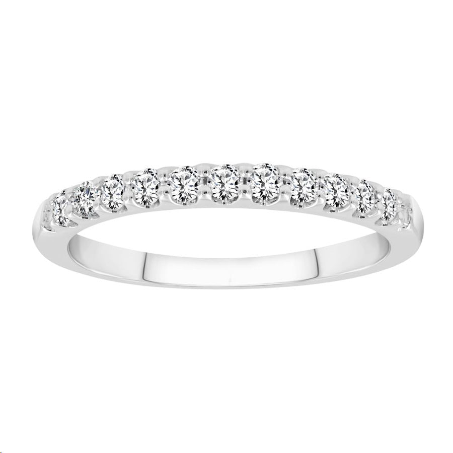 LADIES BAND 0.33CT ROUND DIAMOND 14K WHITE GOLD