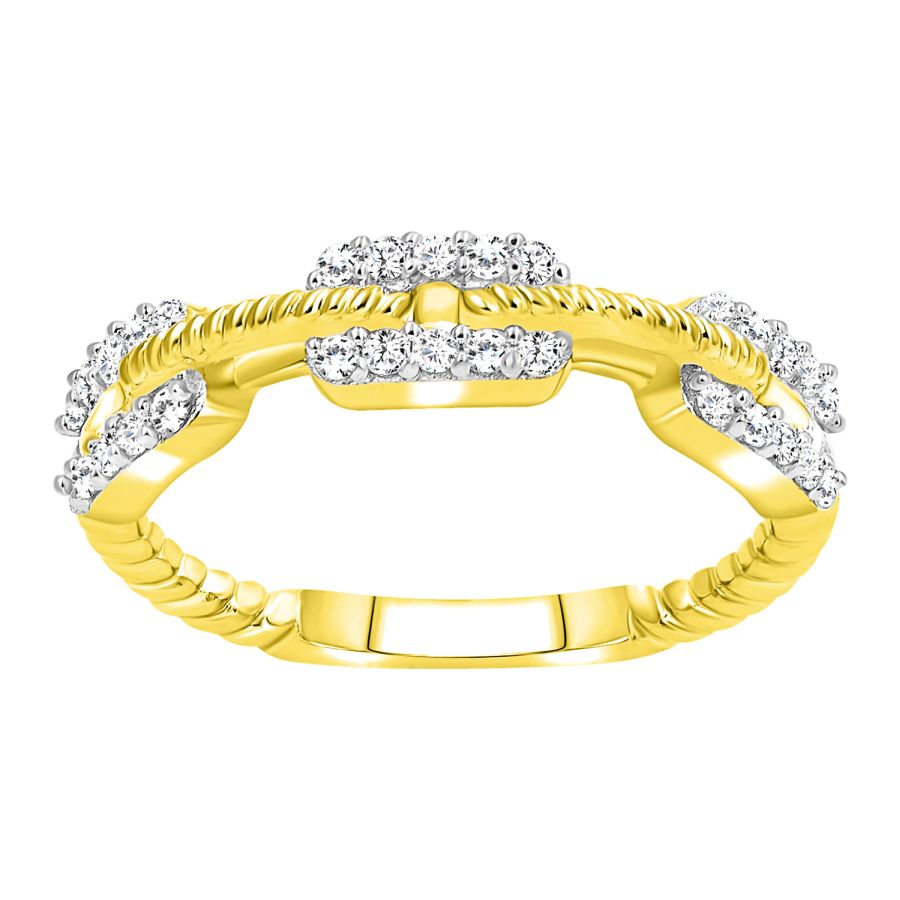 LADIES BAND 0.25CT ROUND DIAMOND 10K YELLOW GOLD