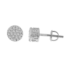 LADIES EARRINGS 0.10CT ROUND DIAMOND 14K WHITE GOLD