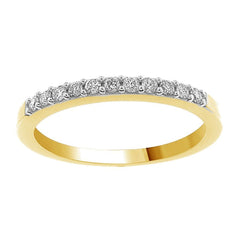 LADIES BAND 0.15CT ROUND DIAMOND 18K YELLOW GOLD