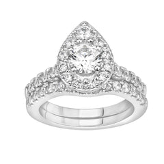 LADIES BRIDAL RING 2.00CT ROUND DIAMOND 18K WHITE GOLD