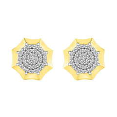 EARRINGS 0.15CT ROUND DIAMOND 10K YELLOW GOLD