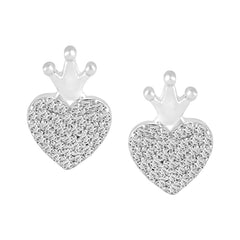 LADIES EARRINGS 0.15CT ROUND DIAMOND 10K WHITE GOLD