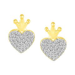 LADIES EARRINGS 0.15CT ROUND DIAMOND 10K YELLOW GOLD