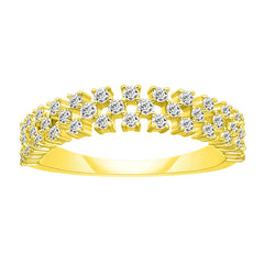 LADIES BAND 0.50CT ROUND DIAMOND 10K YELLOW GOLD