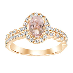 RING ROUND/OVAL DIAMOND 14K 1.25CT ROSE GOLD (SI QUALITY)