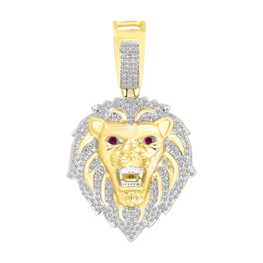 MEN'S CHARM 0.50CT ROUND DIAMOND 10K YELLOW GOLD