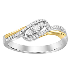 LADIES BAND 0.20CT ROUND DIAMOND 14K YELLOW GOLD (SI QUALITY)