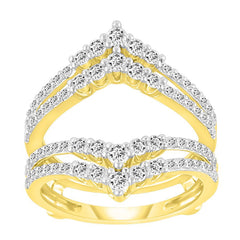 LADIES RING 1.00CT ROUND DIAMOND 14K YELLOW GOLD (SI QUALITY)