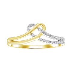 LADIES BAND 0.10CT ROUND DIAMOND 10K YELLOW GOLD