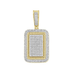 MEN'S CHARM 0.50CT ROUND DIAMOND 10K YELLOW GOLD