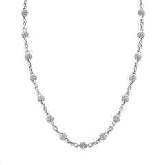 MEN'S NECKLACE 2.00CT ROUND DIAMOND 10K WHITE GOLD