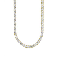 MEN'S NECKLACE 1.50CT ROUND DIAMOND 14K YELLOW GOLD