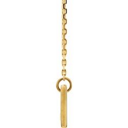 14kt YG Bar Necklace with Chain