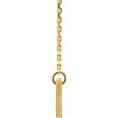 14kt YG Bar Necklace with Chain