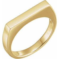 Gold Bar Ring 3mm Stackable / Engravable