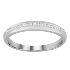 MEN'S BAND 0.25CT PRINCESS DIAMOND 10K WHITE GOLD