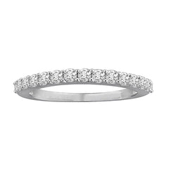 LADIES BAND 0.45CT ROUND DIAMOND 14K WHITE GOLD