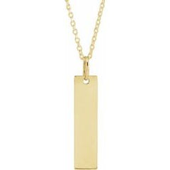 14kt Engravable Bar Pendant