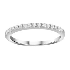 LADIES BAND 0.25CT ROUND DIAMOND 14K WHITE GOLD