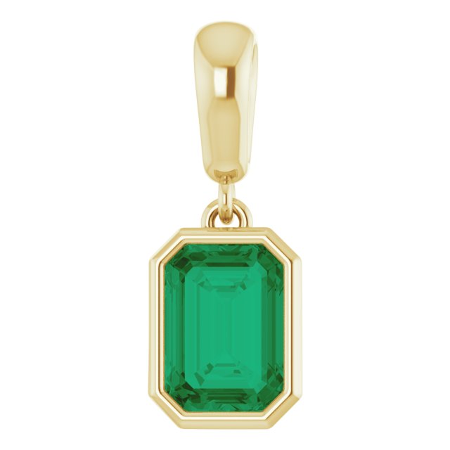 18kt Natural Colombian Emerald Pendant - 1.20ct