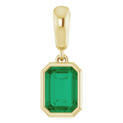 18kt Natural Colombian Emerald Pendant - 1.20ct