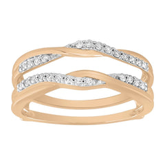 LADIES WRAP 0.25CT ROUND DIAMOND 14K ROSE GOLD