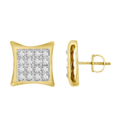 MEN'S YUVA KITE EARRINGS 0.10CT ROUND DIAMOND 10K YELLOW GOLD