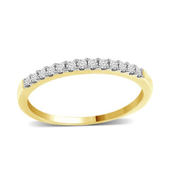 LADIES BAND 0.15CT ROUND DIAMOND 10K YELLOW GOLD