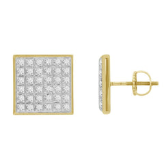 LADIES YUVA EARRINGS 0.25CT ROUND DIAMOND 10K YELLOW GOLD