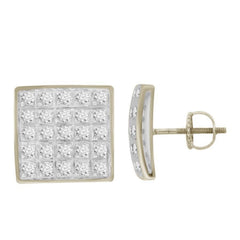 MEN'S YUVA EARRINGS 0.15CT ROUND DIAMOND 10K YELLOW GOLD