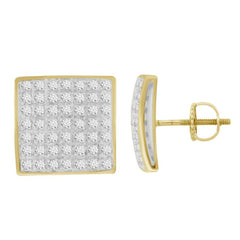 LADIES YUVA EARRINGS 0.33CT ROUND DIAMOND 10K YELLOW GOLD