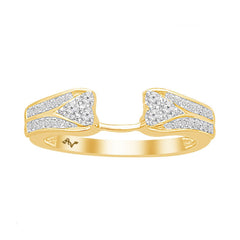 LADIES WRAP RING 0.25CT ROUND DIAMOND 14K ROSE GOLD