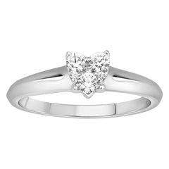 LADIES BRIDAL SET 0.33CT ROUND DIAMOND 10K WHITE GOLD