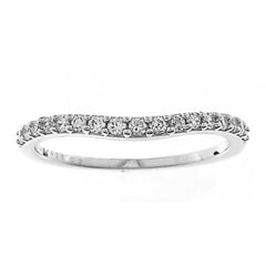 LADIES BAND 0.25CT ROUND DIAMOND 14K WHITE GOLD