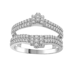 LADIES WRAPS 0.50CT ROUND DIAMOND 14K WHITE GOLD