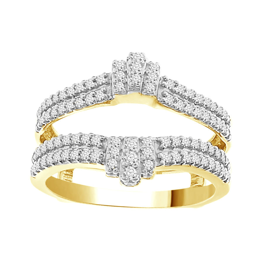 LADIES WRAPS 0.50CT ROUND DIAMOND 14K YELLOW GOLD