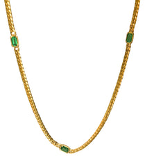 Colombian Emeralds 3.2mm MIIAMI CUBAN LINK - 14kt