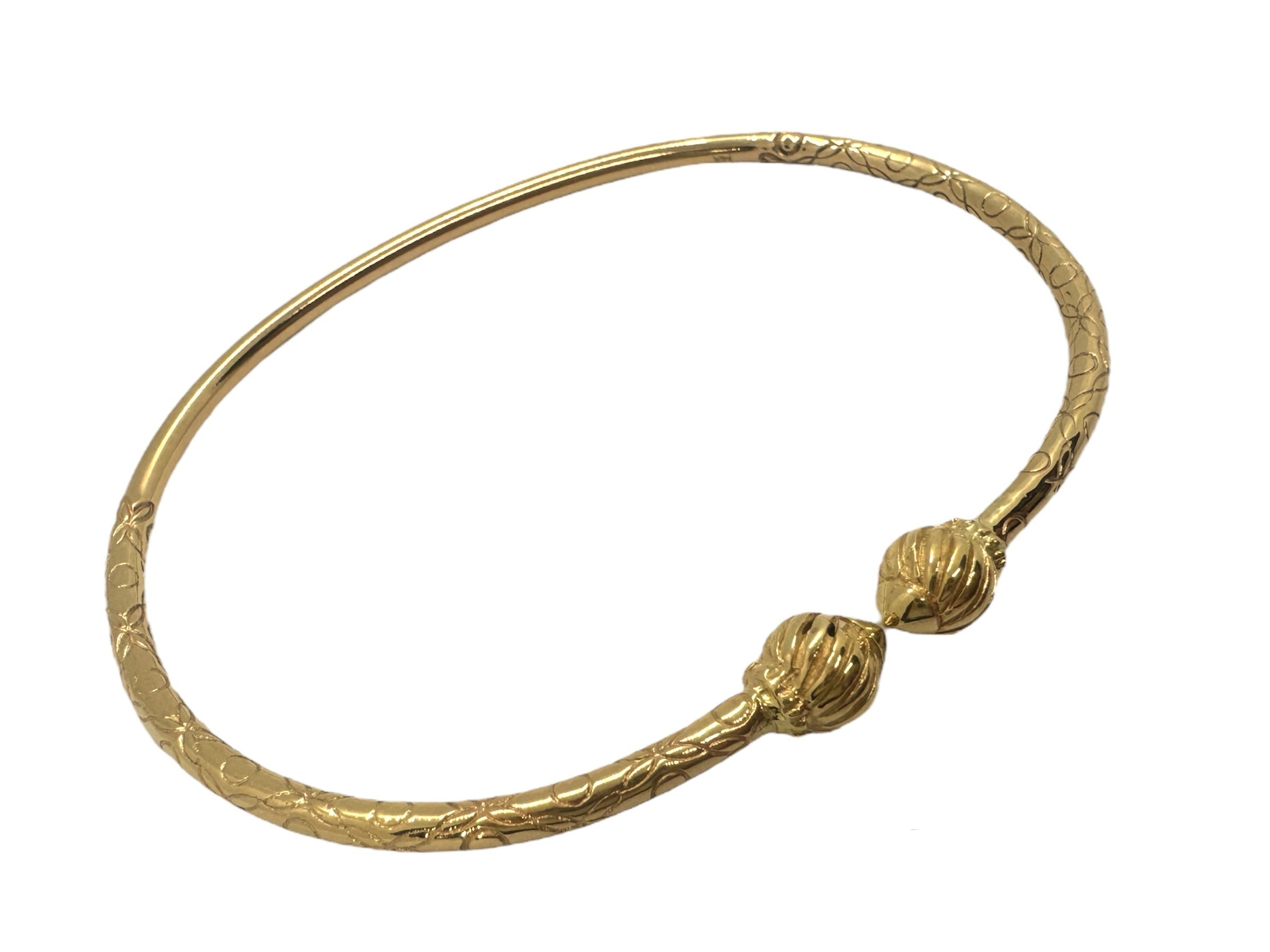 West Indian Bangle - Fancy Head 14kt