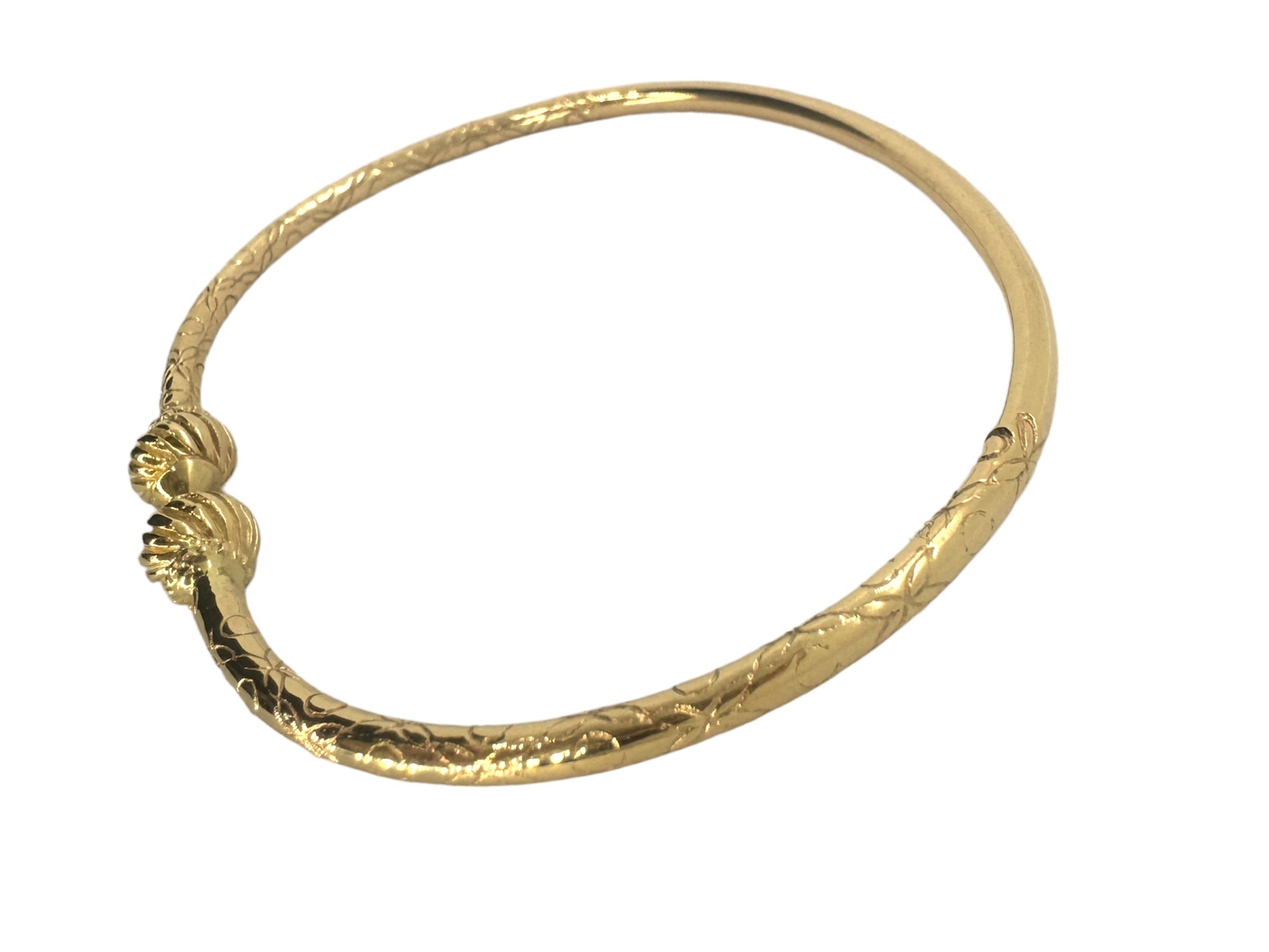 West Indian Bangle - Fancy Head 14kt