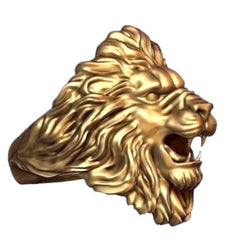 18kt Lion Head Ring