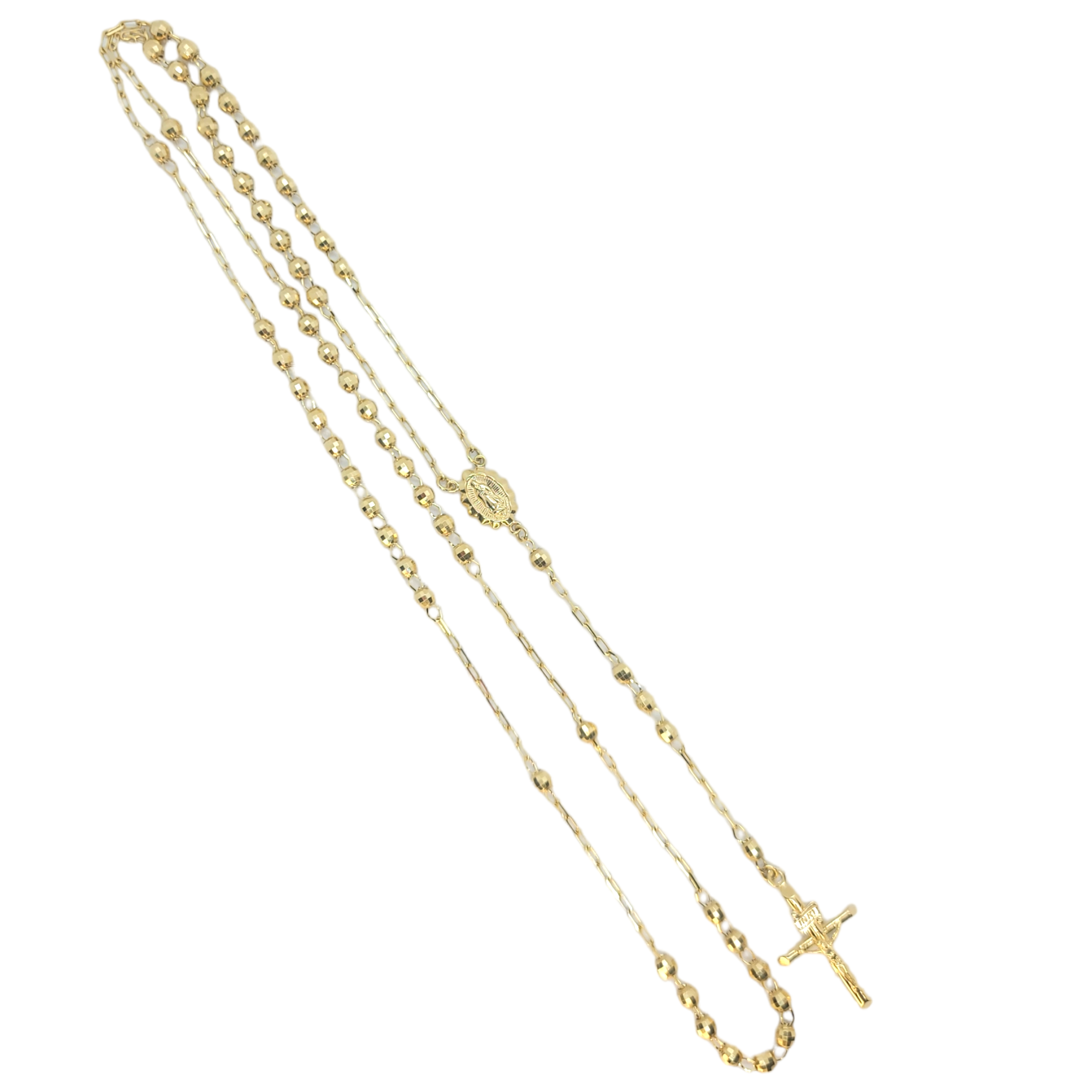 14kt Cross Rosary Crucifix Chain