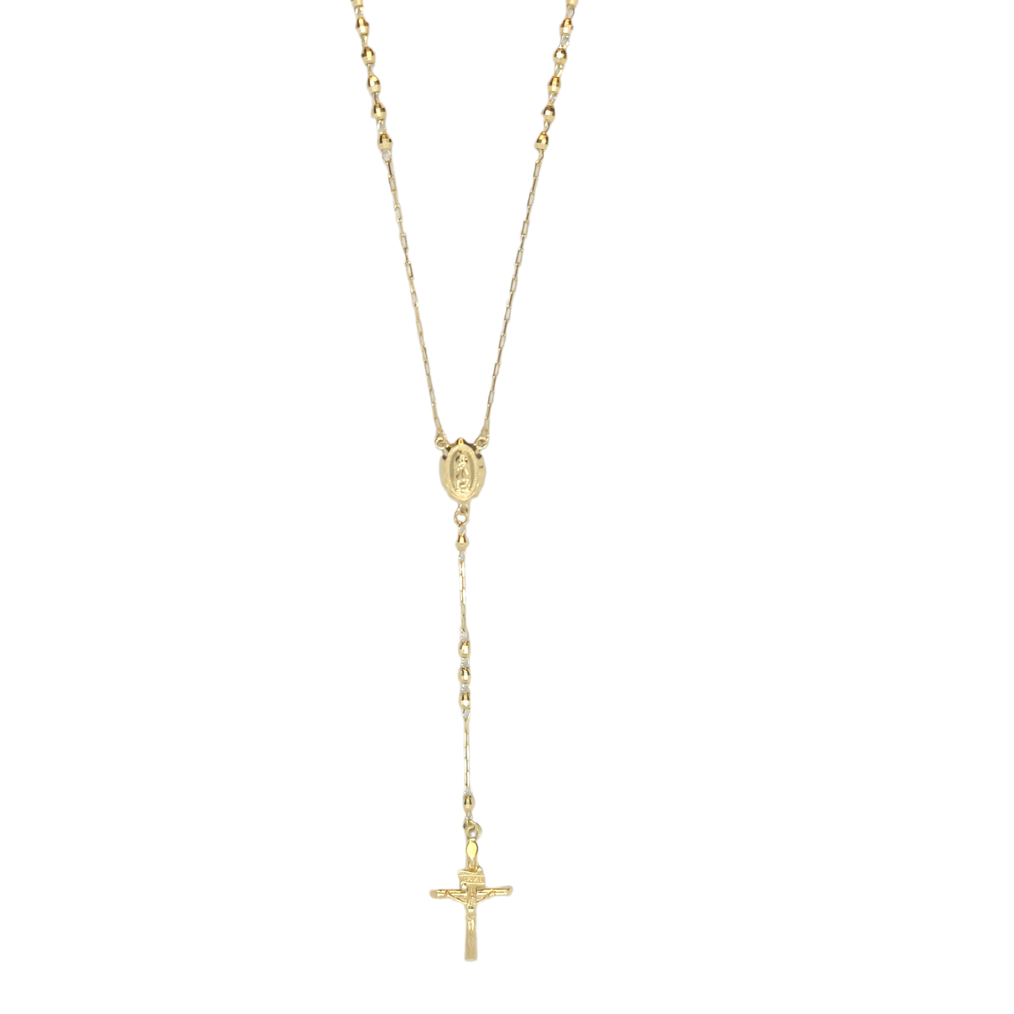 14kt Cross Rosary Chain